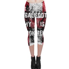 Football Is My Religion Capri Leggings  by Valentinaart