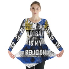 Football Is My Religion Long Sleeve Tunic  by Valentinaart