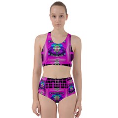 Flower Cartoon In A Cave Pop Art Racer Back Bikini Set by pepitasart