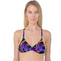 3d Cube Dice Neon Reversible Tri Bikini Top View3