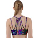 3d Cube Dice Neon Line Them Up Sports Bra View2
