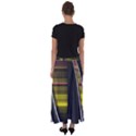 Abstract Multicolor Vectors Flow Lines Graphics Flared Maxi Skirt View2