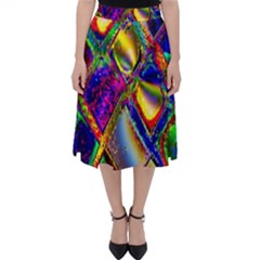 Abstract Digital Art Folding Skater Skirt by Sapixe