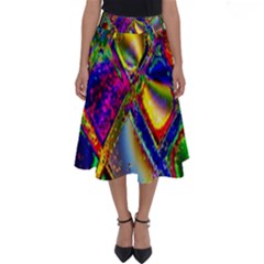 Abstract Digital Art Perfect Length Midi Skirt by Sapixe