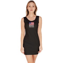 Maga Make America Great Again With Us Flag On Black Bodycon Dress by snek