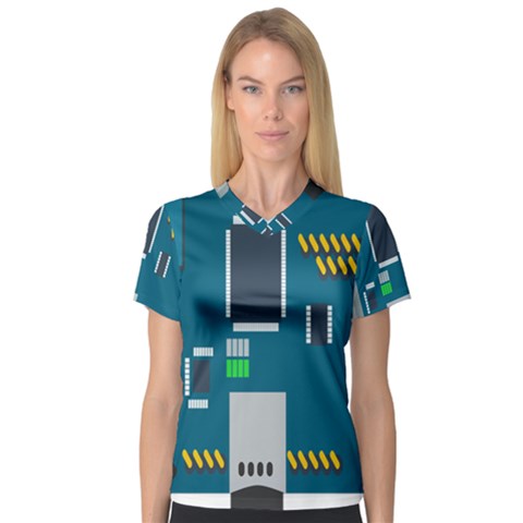 Amphisbaena Two Platform Dtn Node Vector File V-neck Sport Mesh Tee by Sapixe
