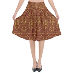 Art Abstract Pattern Flared Midi Skirt by Sapixe