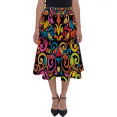 Art Traditional Pattern Perfect Length Midi Skirt by Sapixe