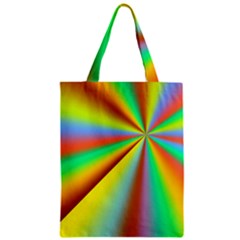 Burst Radial Shine Sunburst Sun Zipper Classic Tote Bag by Sapixe