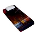 Christmas Night In Dubai Holidays City Skyscrapers At Night The Sky Fireworks Uae Fitted Sheet (Single Size) View2