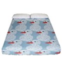 Christmas Wrapping Papers Fitted Sheet (California King Size) View1