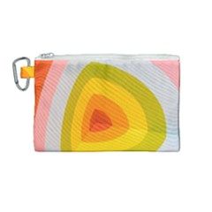 Graffiti Orange Lime Power Blue And Pink Spherical Abstract Retro Pop Art Design Canvas Cosmetic Bag (medium) by genx
