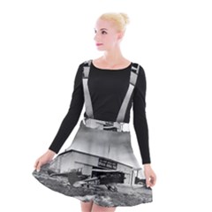 Omaha Airfield Airplain Hangar Suspender Skater Skirt by Nexatart