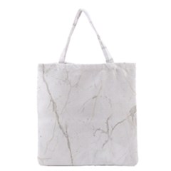 White Marble Tiles Rock Stone Statues Grocery Tote Bag by Nexatart