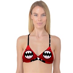 Funny Angry Reversible Tri Bikini Top by Sapixe