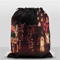 Holiday Lights Christmas Yard Decorations Drawstring Bag (small) by Sapixe