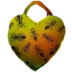Insect Pattern Giant Heart Shaped Tote by Sapixe