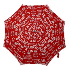 Keep Calm And Carry On Hook Handle Umbrellas (small) by Sapixe