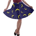 Moon Pattern A-line Skater Skirt View1