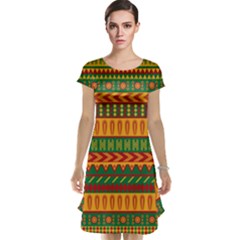 Mexican Pattern Cap Sleeve Nightdress by Sapixe