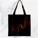 Multicolor Fractals Digital Art Design Zipper Grocery Tote Bag View1