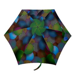 Multicolored Patterned Spheres 3d Mini Folding Umbrellas by Sapixe