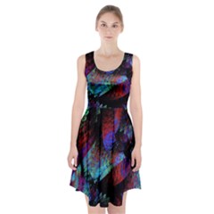 Native Blanket Abstract Digital Art Racerback Midi Dress by Sapixe