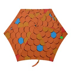 Roof Brick Colorful Red Roofing Mini Folding Umbrellas by Sapixe