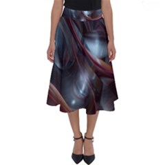 Shells Around Tubes Abstract Perfect Length Midi Skirt by Sapixe