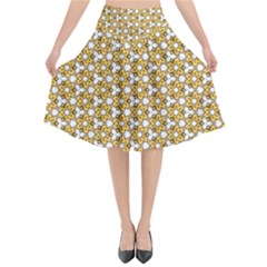 Abstract Shapes 2 Flared Midi Skirt by jumpercat