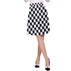 Checker Black And White A-line Skirt by jumpercat