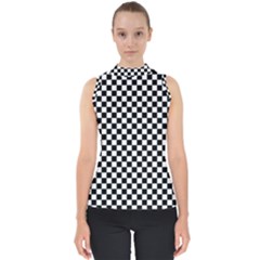 Checker Black And White Shell Top by jumpercat