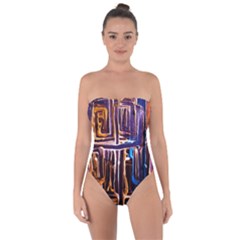 Ceramics Of Ancient Land 9 Tie Back One Piece Swimsuit by bestdesignintheworld