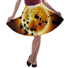 Sun Man A-line Skater Skirt by Sapixe