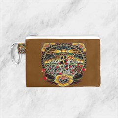 Tattoo Art Print Traditional Artwork Lighthouse Wave Canvas Cosmetic Bag (small) by Sapixe