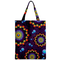 Texture Background Flower Pattern Zipper Classic Tote Bag by Sapixe