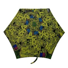 Technology Circuit Board Mini Folding Umbrellas by Sapixe