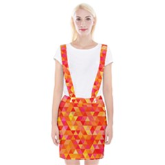 Triangle Tile Mosaic Pattern Braces Suspender Skirt by Sapixe