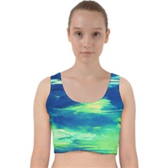 Sky Is The Limit Velvet Racer Back Crop Top by bestdesignintheworld