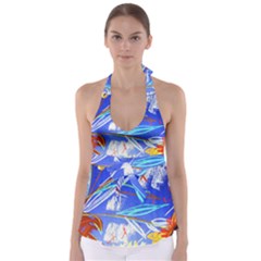 Dscf1385 - Sunflowers In Ceramic Jur Babydoll Tankini Top by bestdesignintheworld