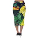 Tigers Lillies Velvet Midi Pencil Skirt View2
