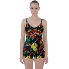 Pumpkins, Lamp And Tiger Lillies Tie Front Two Piece Tankini by bestdesignintheworld