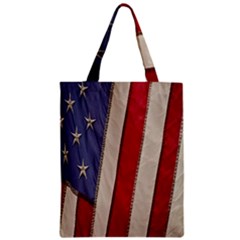 Usa Flag Zipper Classic Tote Bag by Sapixe