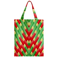 Christmas Geometric 3d Design Zipper Classic Tote Bag by Sapixe
