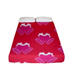 Christmas Red Pattern Reasons Fitted Sheet (full/ Double Size) by Sapixe