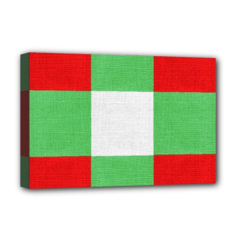 Fabric Christmas Colors Bright Deluxe Canvas 18  X 12   by Sapixe