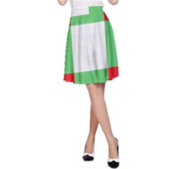 Fabric Christmas Colors Bright A-line Skirt by Sapixe