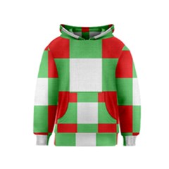 Fabric Christmas Colors Bright Kids  Pullover Hoodie by Sapixe