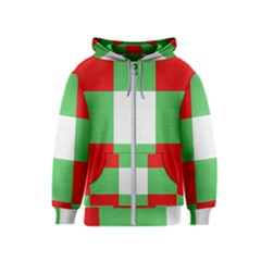 Fabric Christmas Colors Bright Kids  Zipper Hoodie by Sapixe