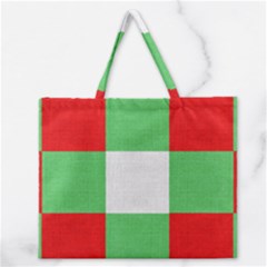 Fabric Christmas Colors Bright Zipper Large Tote Bag by Sapixe